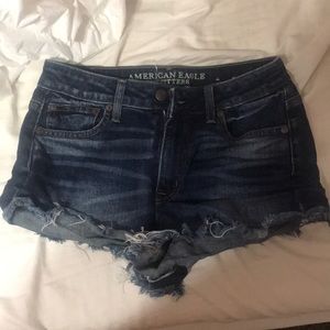 Blue denim jean shorts